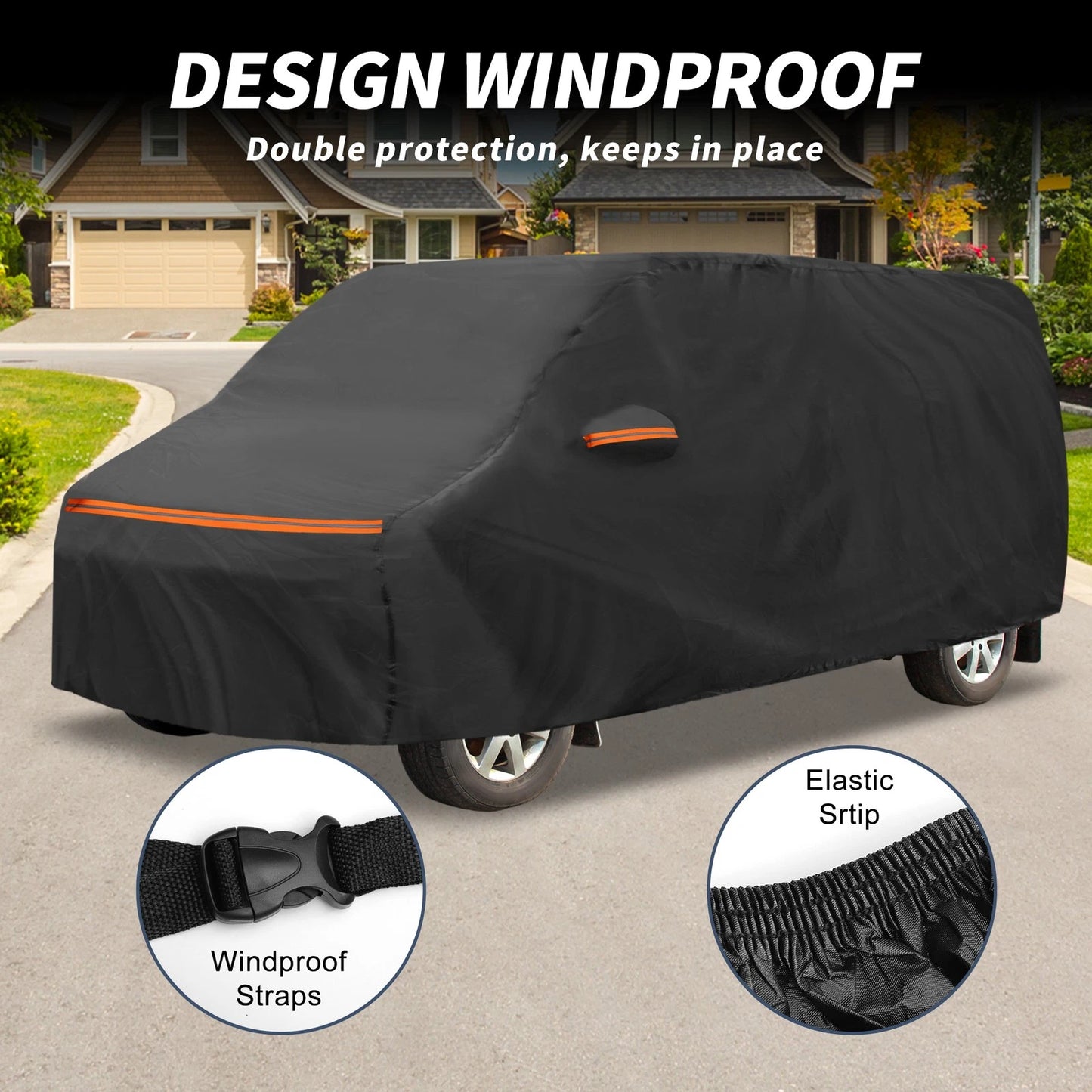 Car Cover Waterproof for Toyota Vellfire (2016–2023) Black Aluminum Film