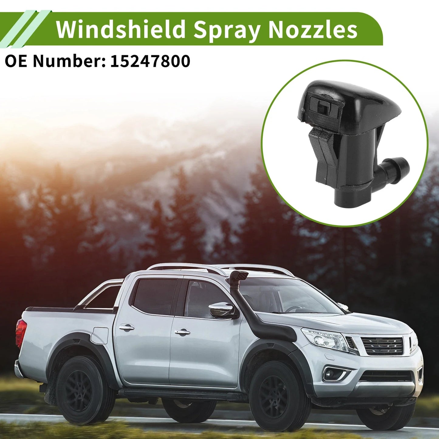 Windshield Washer Nozzle & Hose Connector for GMC (2007-2014)