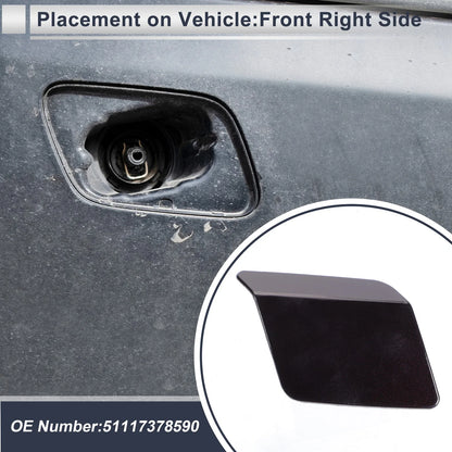 Front Right Side Bumper Headlight Washer Nozzle Cover Cap for BMW X5 F15 Black