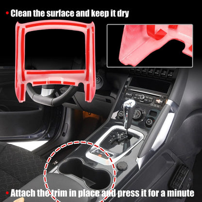 Red Cup Holder Cover Trim Sticker for Dodge Charger & Chrysler