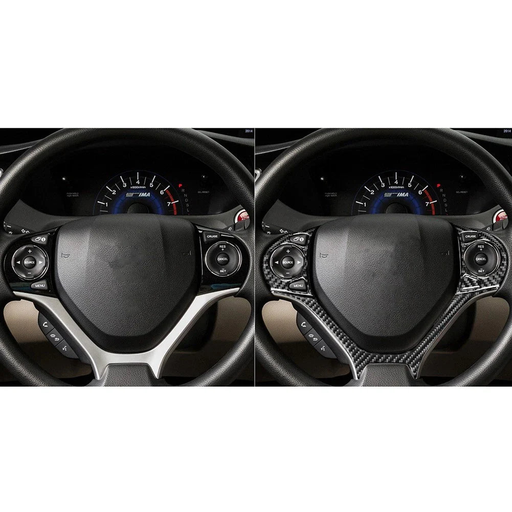 2 x Carbon Fiber Steering Wheel Set for Civic