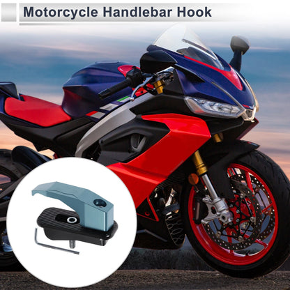 Set of 1 Rectangle Aluminum Alloy Motorcycle Hanging Hook Light Blue
