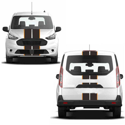 Black & Orange Vinyl Racing Stripe Decal Sticker for Car SUV Truck Van