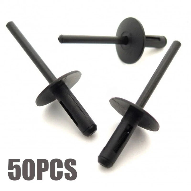 50pcs 5.7mm Plastic Blind Rivets for Arches Side Skirts Sills Bumpers