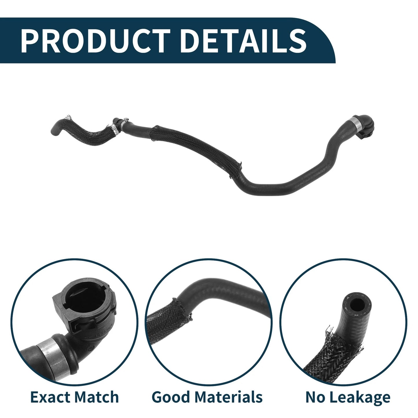 Radiator Hose for BMW 750i xDrive (2010–2015) No. 11537578687 Rubber