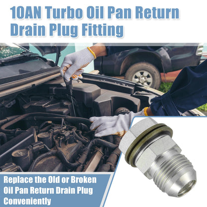 10AN-M18x1.5 Turbo Oil Pan Return Drain Plug Adapter Fitting