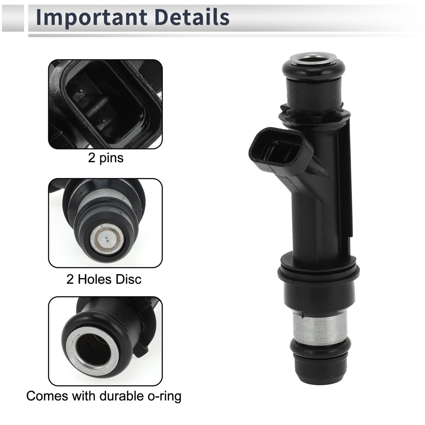Fuel Injector No. 96334808 for Suzuki Reno 2.0L (2005–2008) 1 Pc Black
