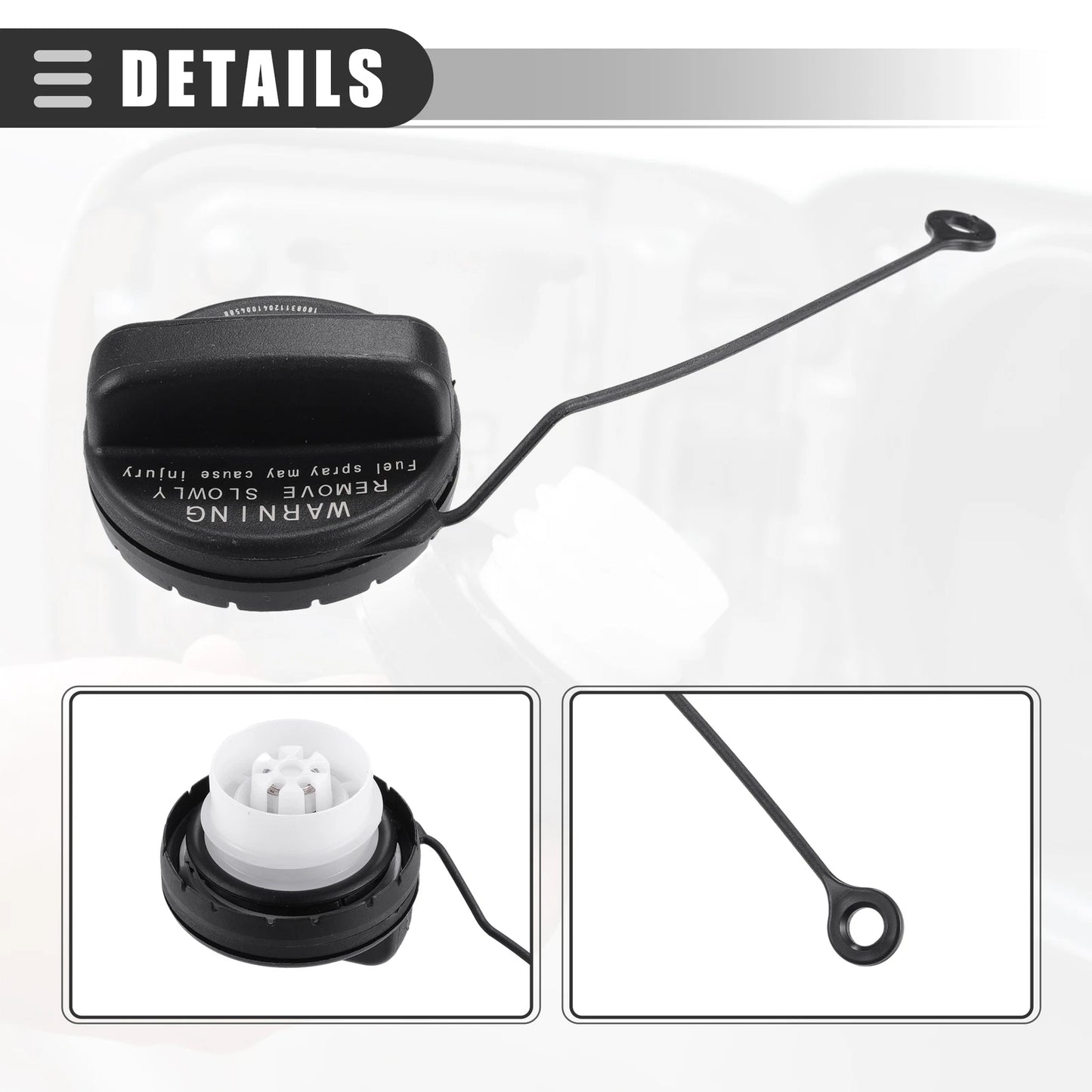Gas Cap for Subaru Outback (2010–2012) No. 42031AJ000 Black Plastic