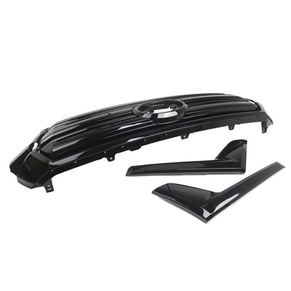 Front Bumper Hood Grille for Toyota Land Cruiser LC200 (2016–2018) Glossy Black