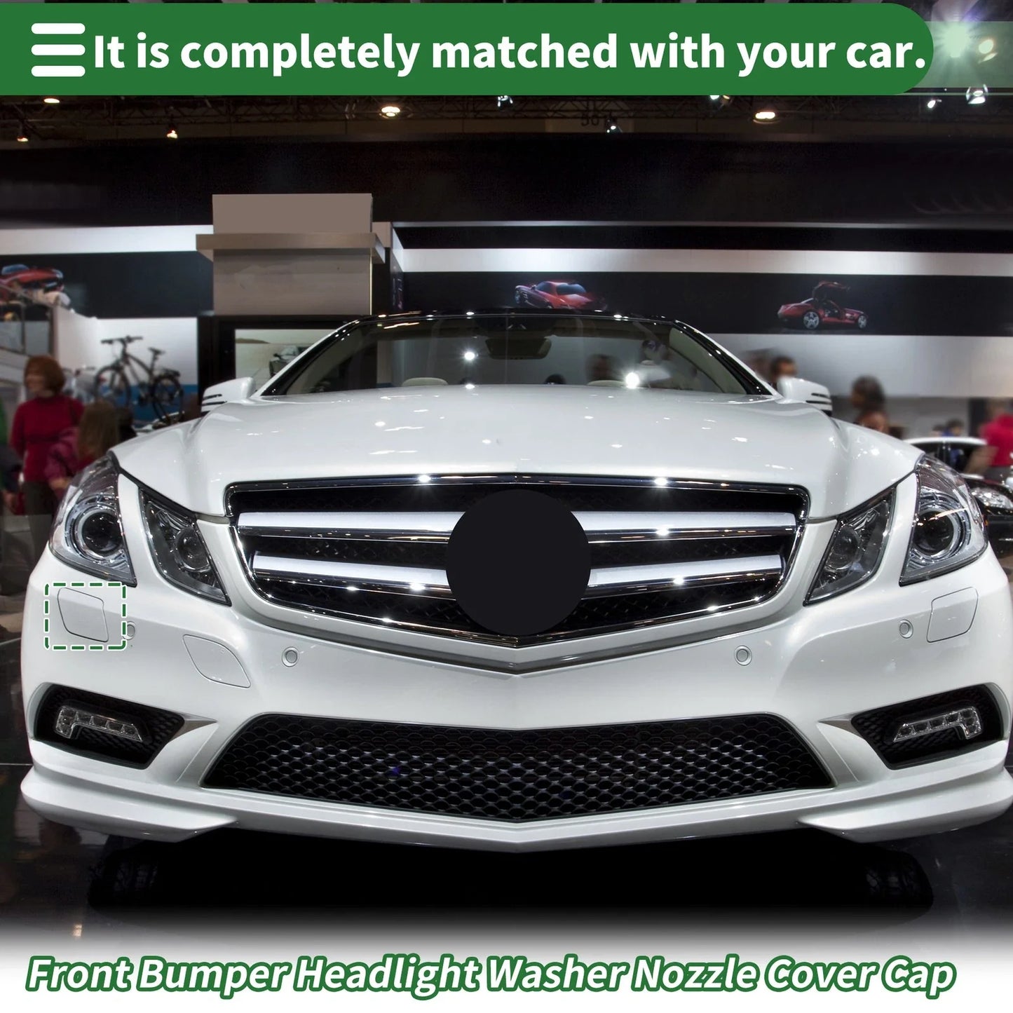 Front Right Bumper Headlight Washer Nozzle Cover for Mercedes-Benz