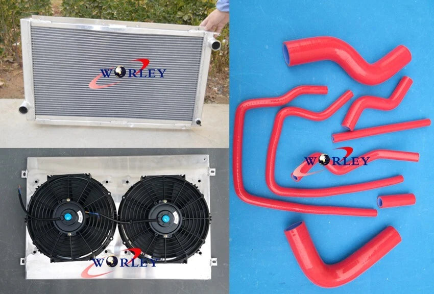 Radiator and Shroud with Blue Hose for Subaru Impreza WRX GC8 STI (1992–2000)