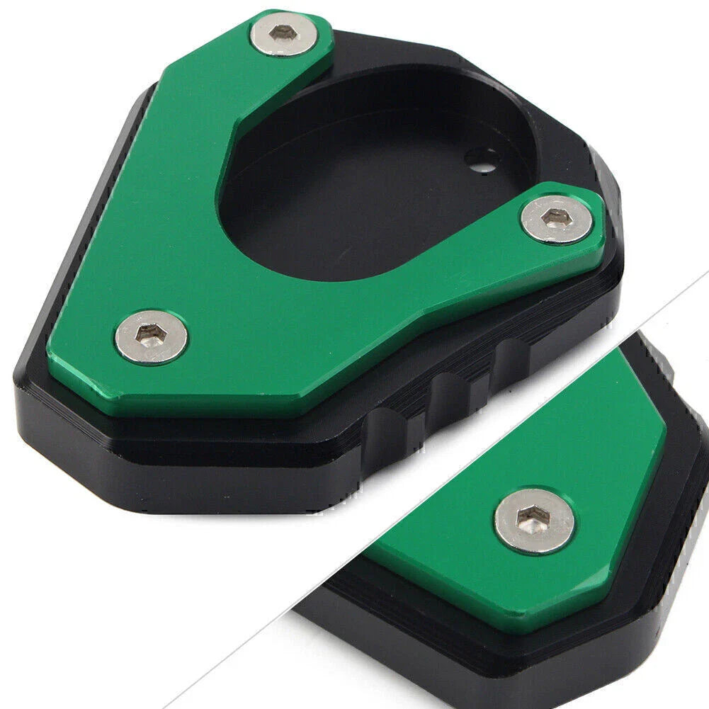 Green Foot Stand Side Extension Plate for KAWASAKI Ninja 400, Versys 650 (2018-2023)