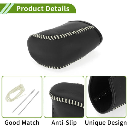 Car Gear Shift Knob Cover for Dodge Journey 2011-2020 Beige Faux Leather