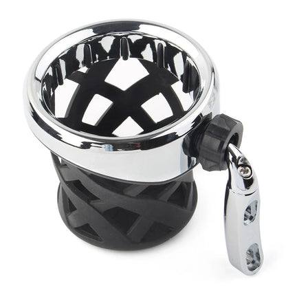 Handlebar Cup Holder Drink w/Mesh Basket for Harley Dyna, Fatboy, Tour Glide