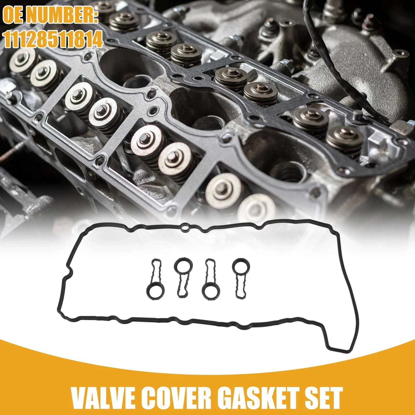 Engine Valve Cover Gasket Set Replacement for BMW 1 Series
