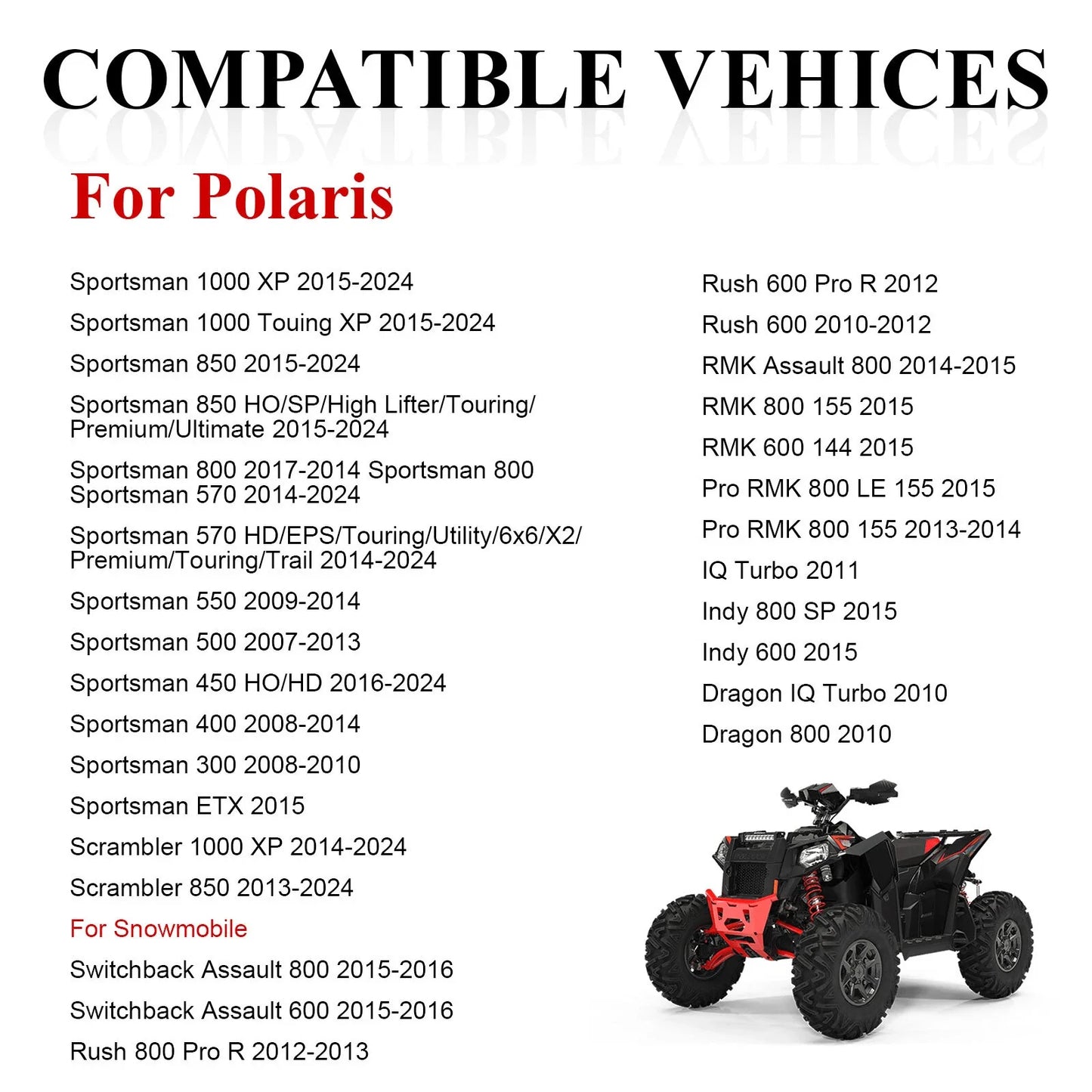 2 x Hand Guards & Mount Brackets Kit for Polaris Scrambler Sportsman(2014–2023)