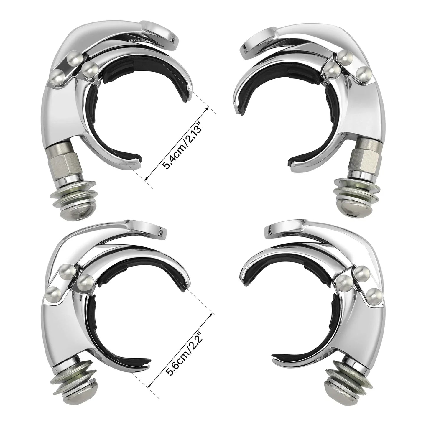54mm 56mm Windshield Clamps for Harley Low Rider S FXLRS ST FXLRST (2020-2025)