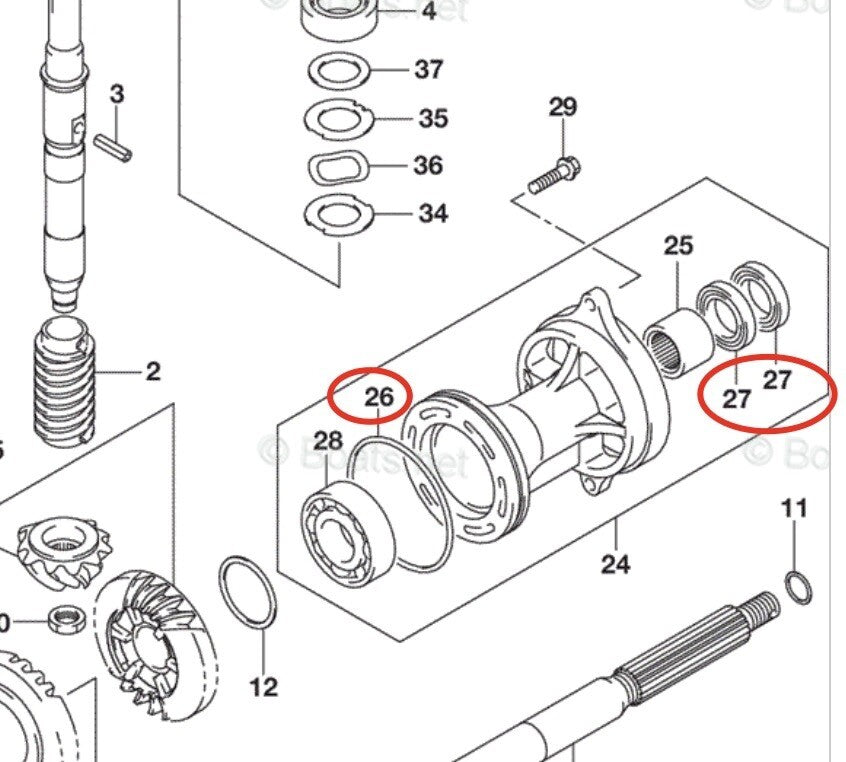 Lower Unit Oil Seal for Suzuki DF70 DF80 DF90