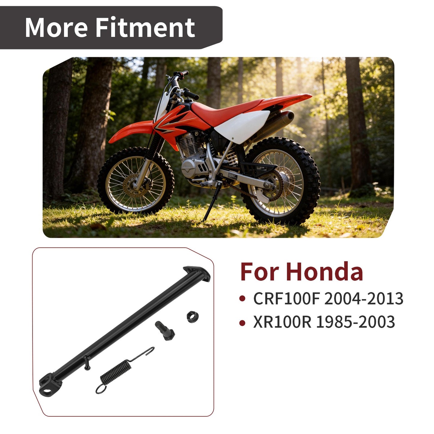 Side Kick Stand Assembly for Honda CRF100F XR100R (1985–2013)