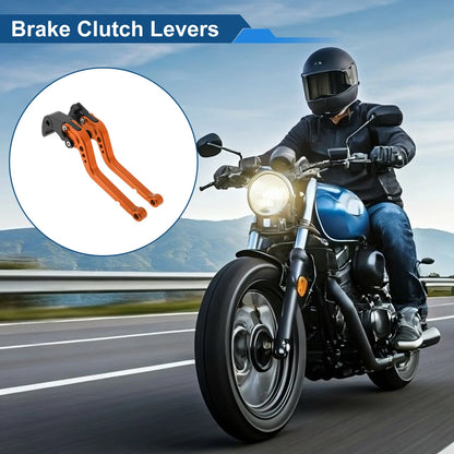 Short Brake Clutch Levers for Honda CBR1000RR/FIREBLADE/SP (2008–2019) - Orange