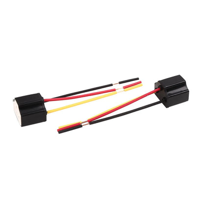 Set of 4 H4 Car Light Socket Female Ceramic Headlight Wire Harness Connectors for Various Models
