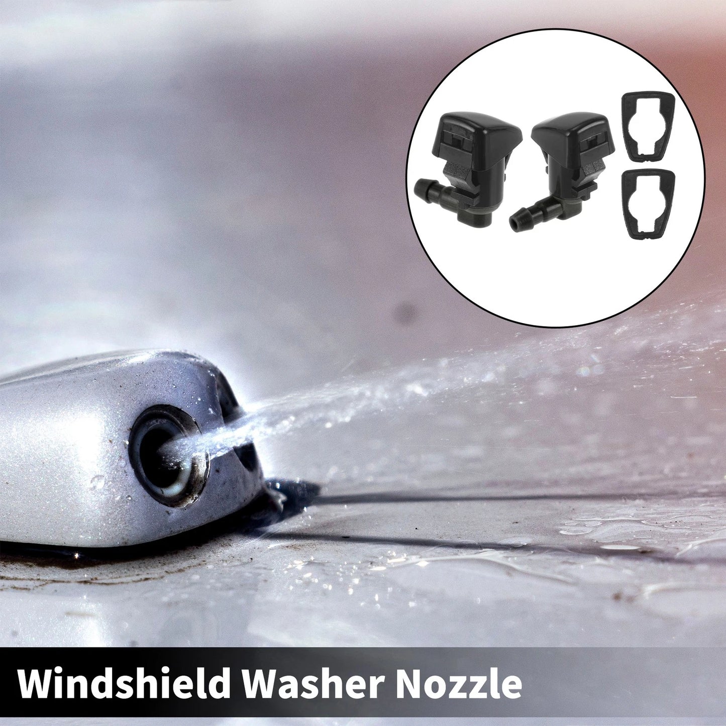 2X Front Windshield Washer Nozzle for Jeep Cherokee (2014–2019) No. 68102968AA