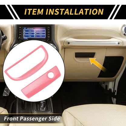 Glove Box Handle Switch Cover Trim for Jeep Wrangler JK (2007–2017) Pink