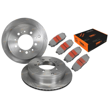 Set of 2 Rear Brake Rotors & Pads for Lexus LX570 (2008–2019)