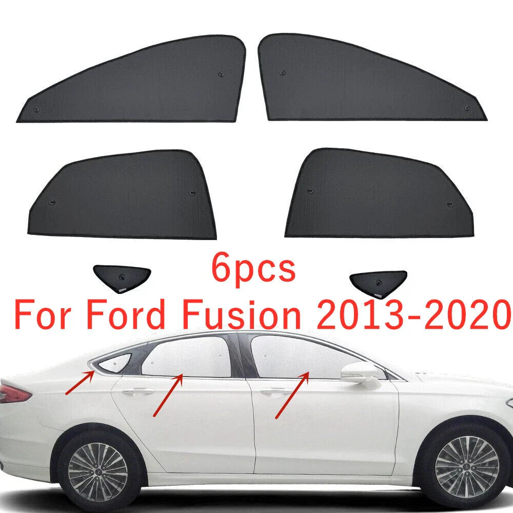 Side Window Sunshade / 6PCS / Privacy Sunshade for Ford Fusion (2013–2020)
