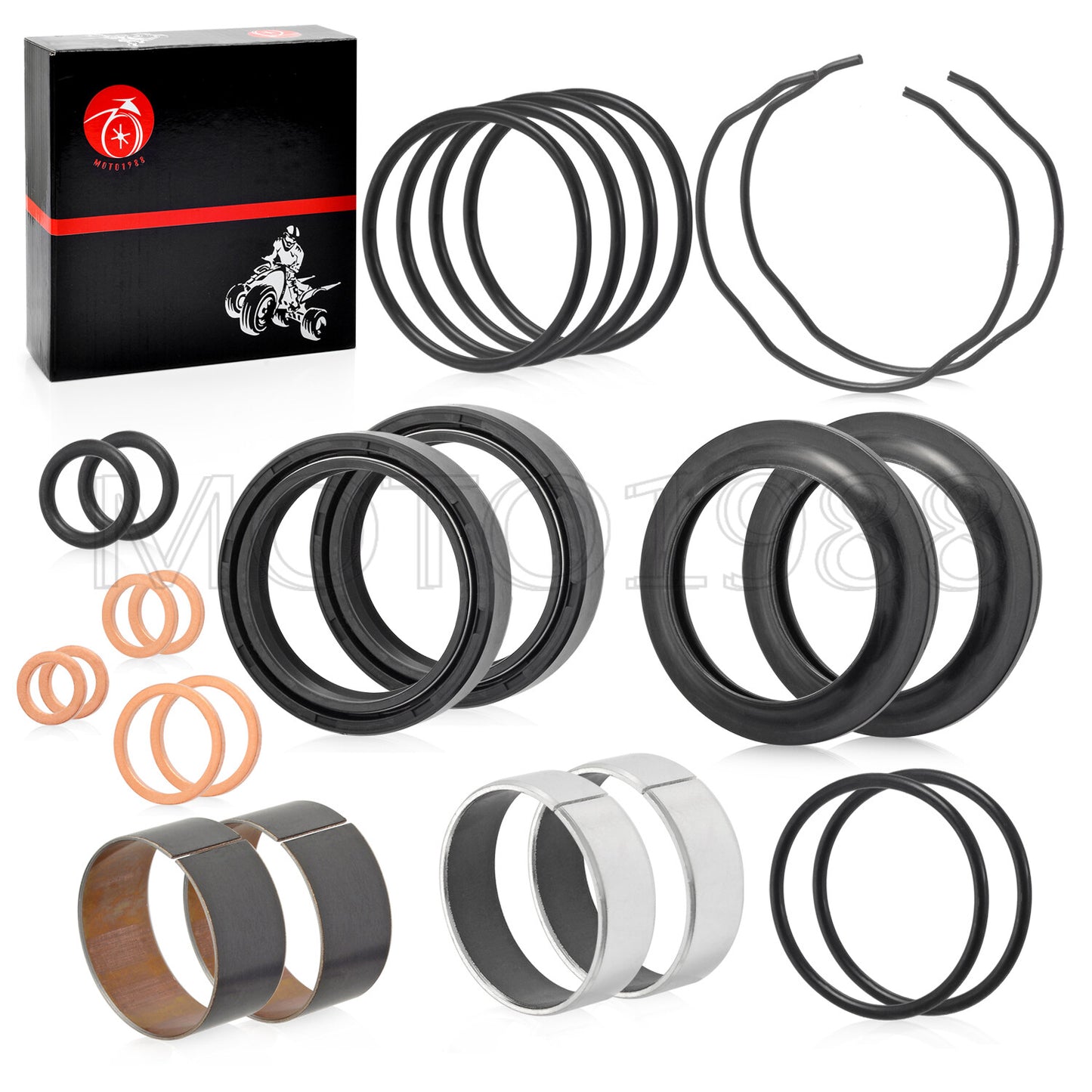 Fork Bushing Dust Oil Seals Kit for Suzuki GSX-R600 GSX-R750 GSF1200 (2001–2008)