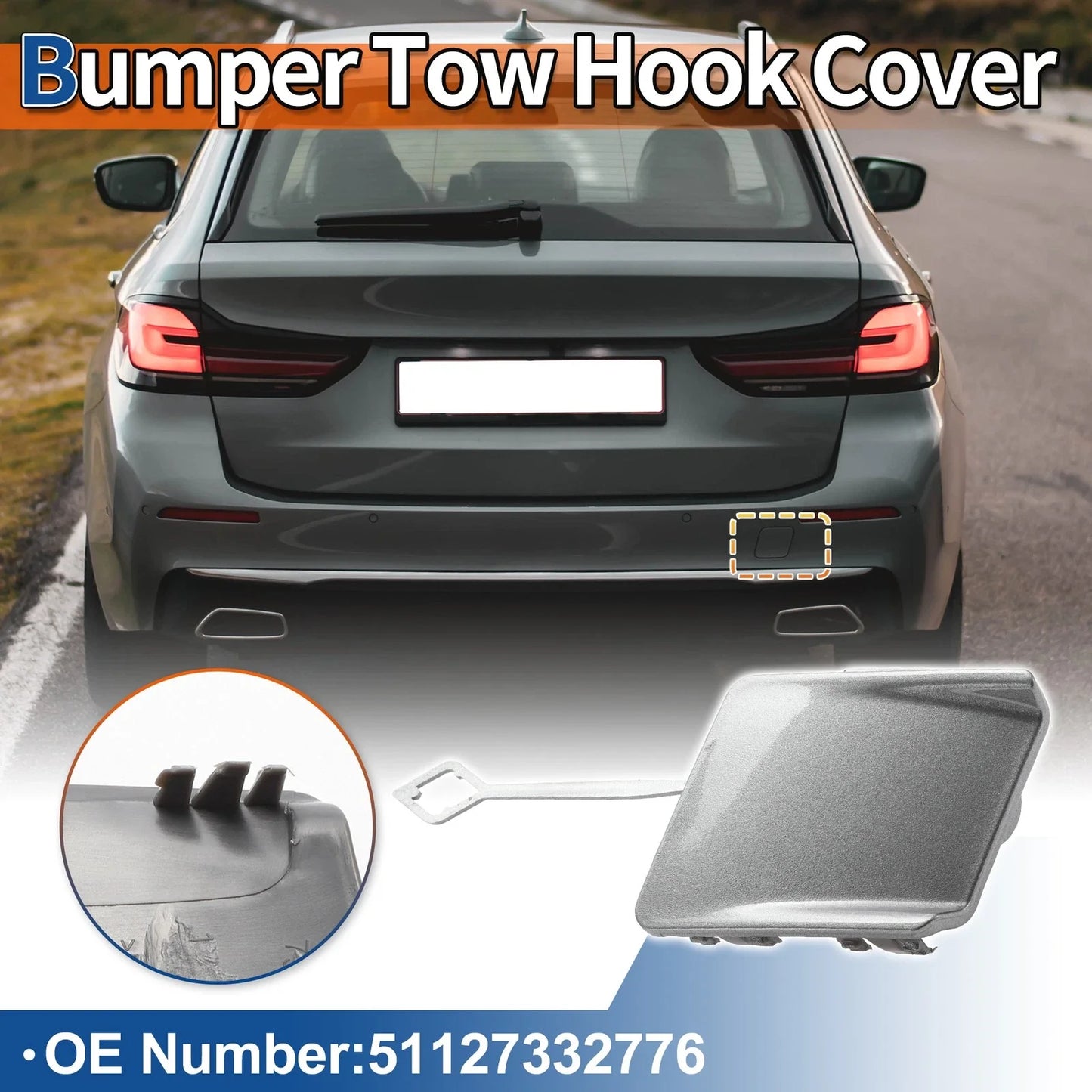 Tow Hook Cover for BMW 5-Series F10 Space Grey
