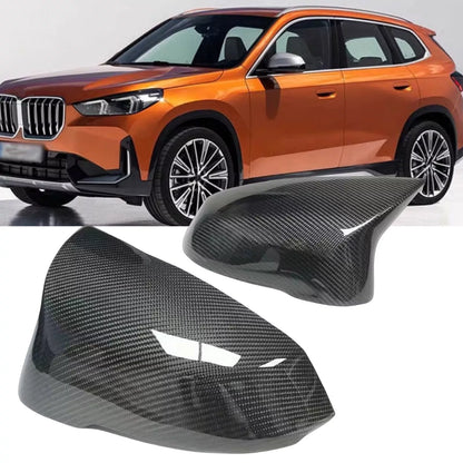 1 Pair Rear View Mirror Cover for BMW X1 U11 U12 (2023-2024) Carbon Fiber