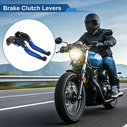 Brake Clutch Levers for Suzuki GSXR1000 (2009–2019) Black Head Blue Handle