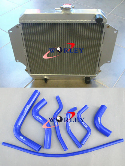Aluminum Radiator + RED Hose for Suzuki Sierra 1.0L 1.3L (1981-1996)