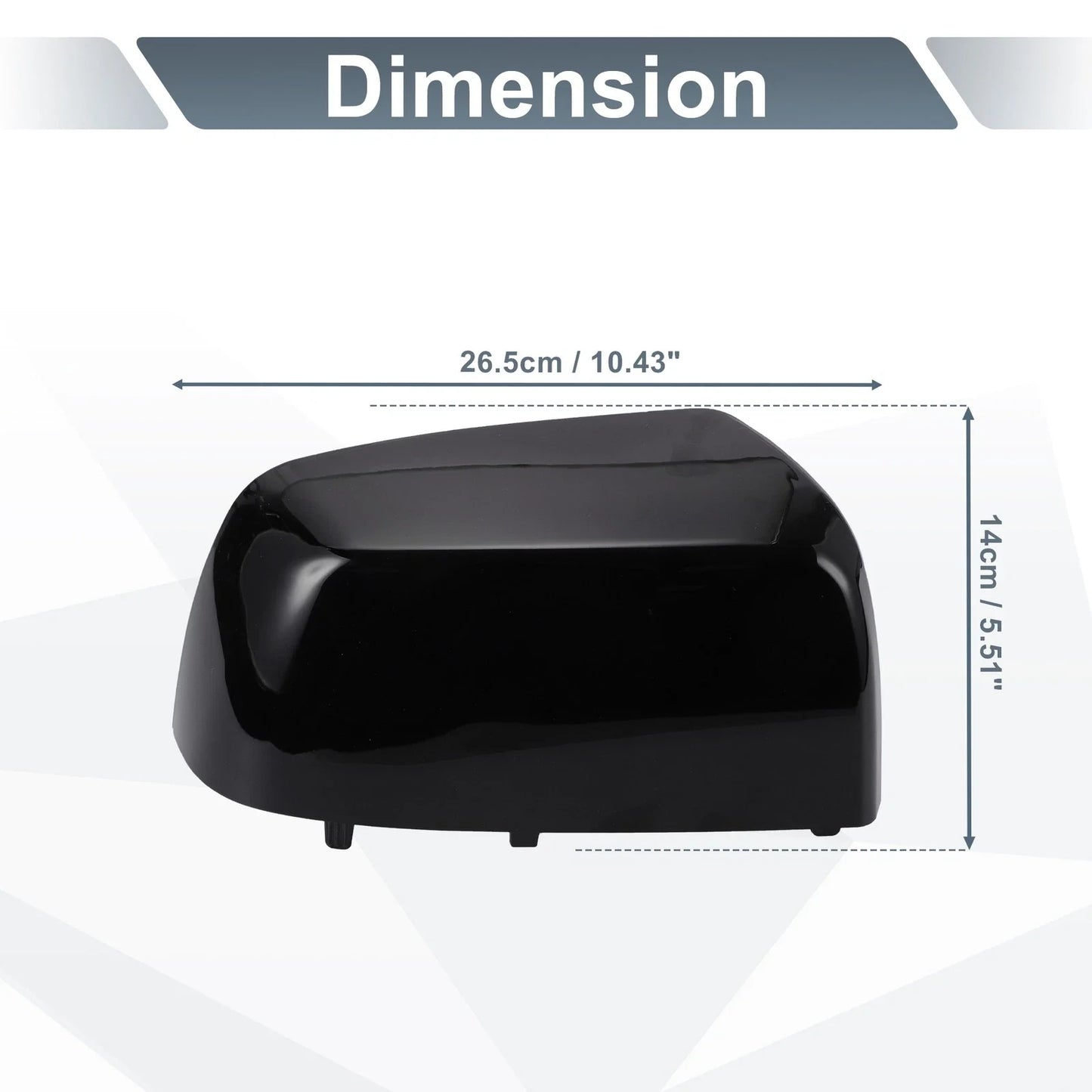 Right Side Rearview Mirror Cover Cap Gloss Black for Chevrolet Colorado & GMC