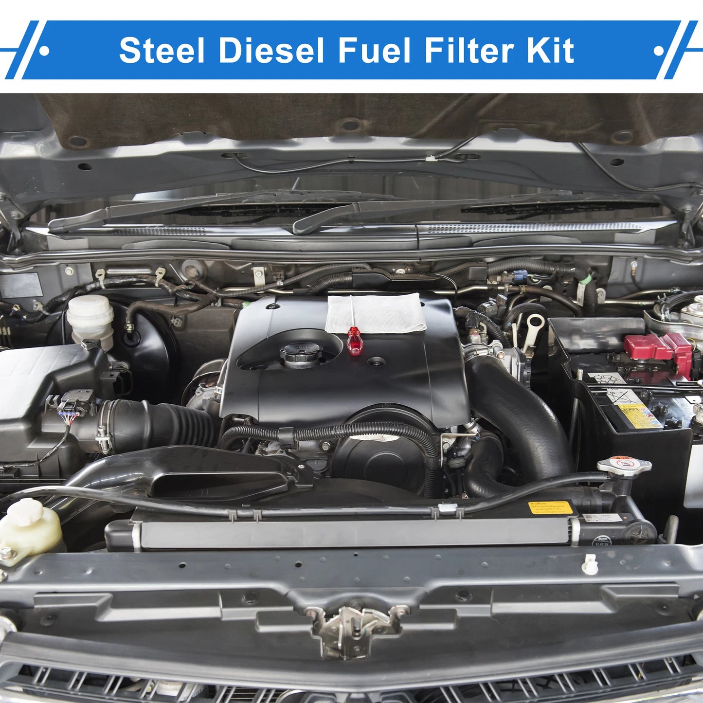 Fuel Filter Kit with Clamps and Hoses for Diesel Trucks