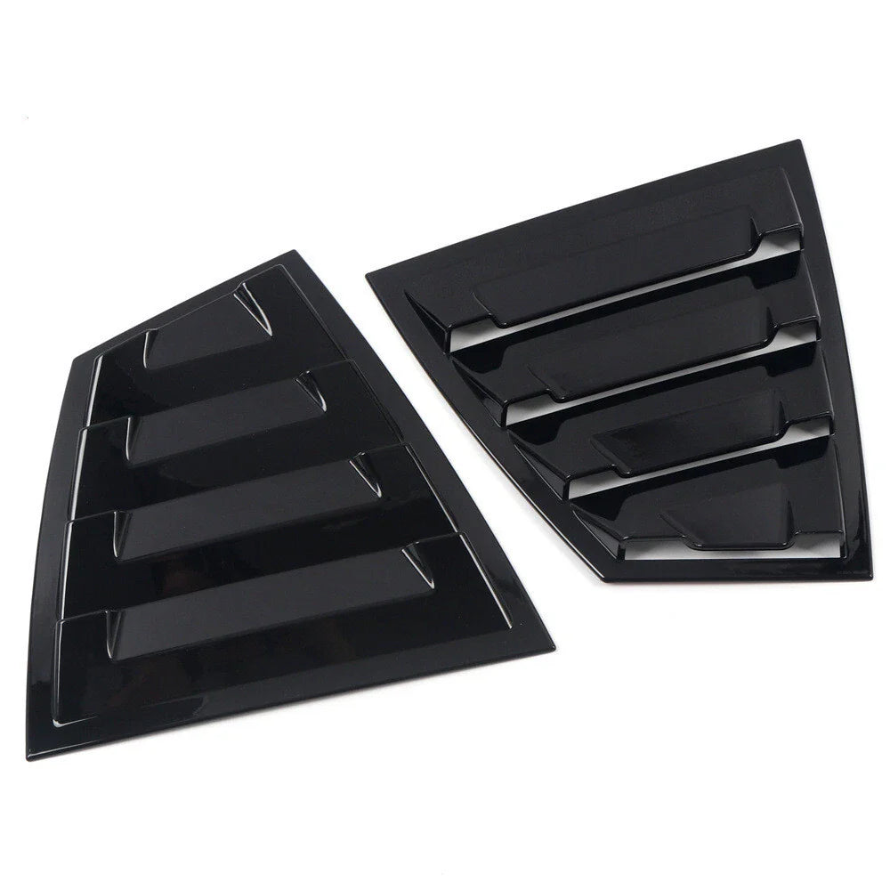Glossy Black Rear Window Louver Shutter Cover / 2Pcs for Subaru WRX STI (2015–2021)
