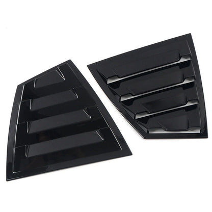 Glossy Black Rear Window Louver Shutter Cover / 2Pcs for Subaru WRX STI (2015–2021)