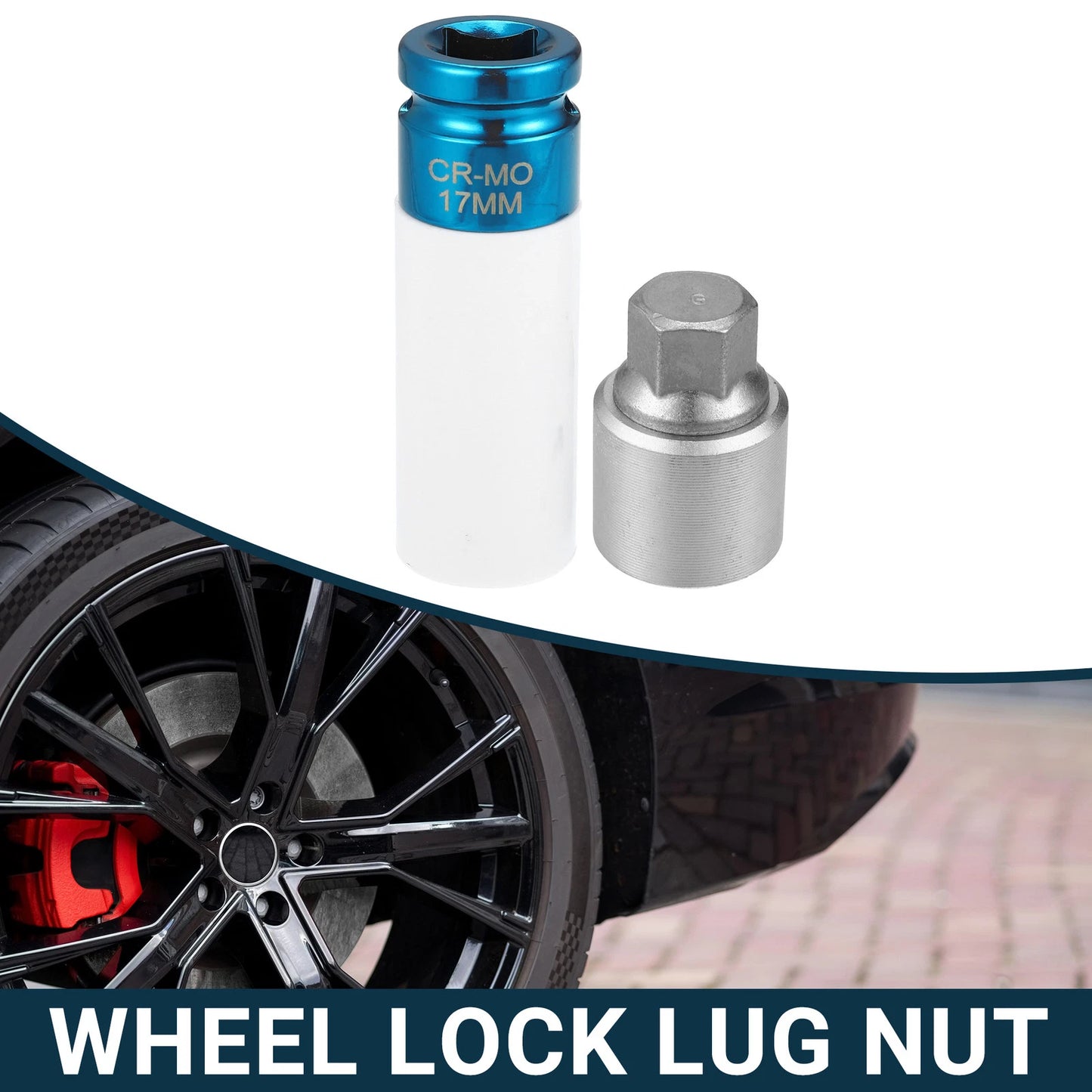 Set of 4 Wheel Lock Lug Nuts for Audi A3 (2013–2020) - Type G