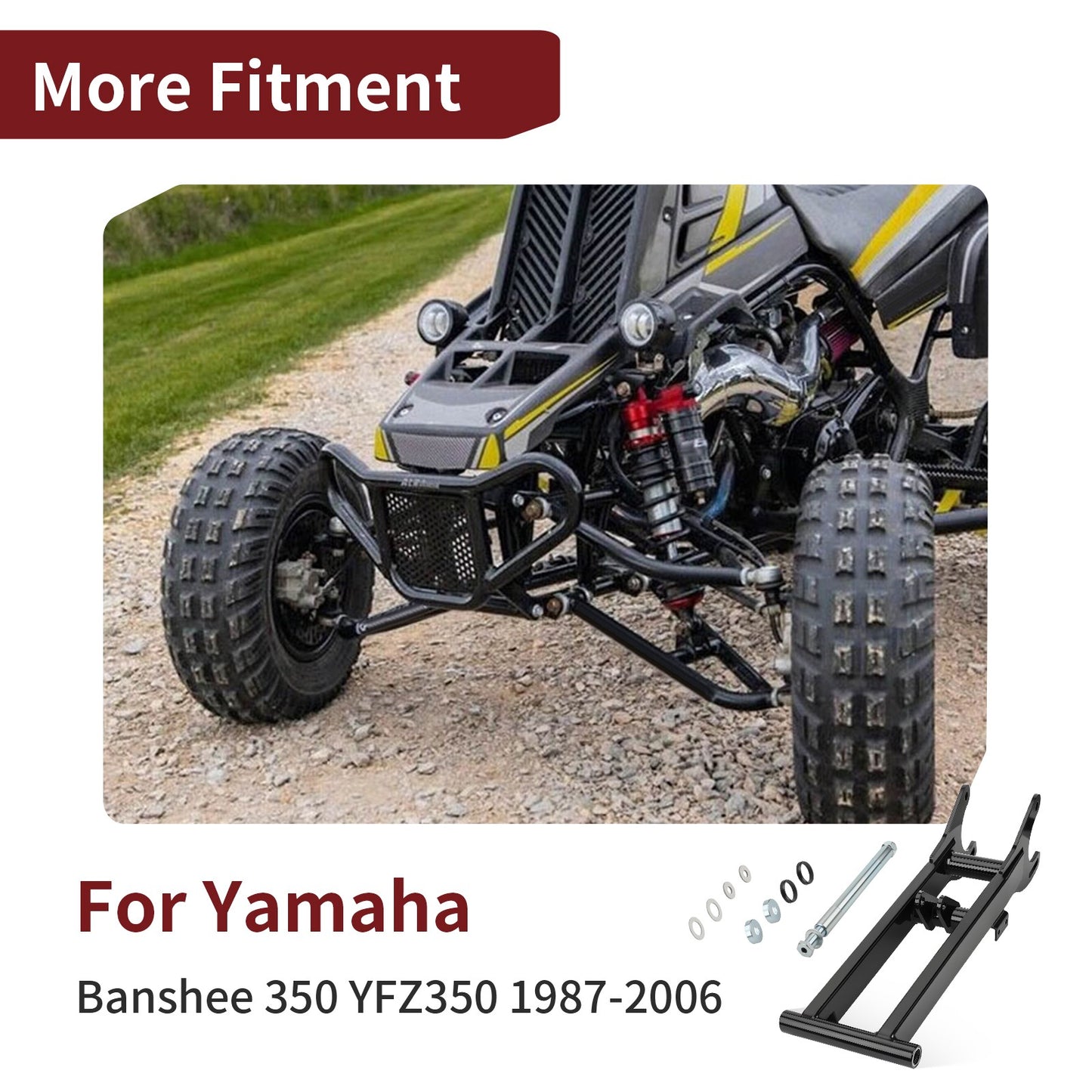 4" Heavy Duty Extended Chrome Rear Swingarm for Yamaha Banshee 350 (1987–2006)