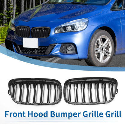 Front Upper Bumper Grille Grill for BMW 2 Series ActiveTourer Double Slat