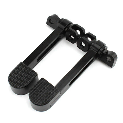 Black Stirrup Heel Foot Rest Pegs for Harley Sportster XL 883 1200 Softail FXWG