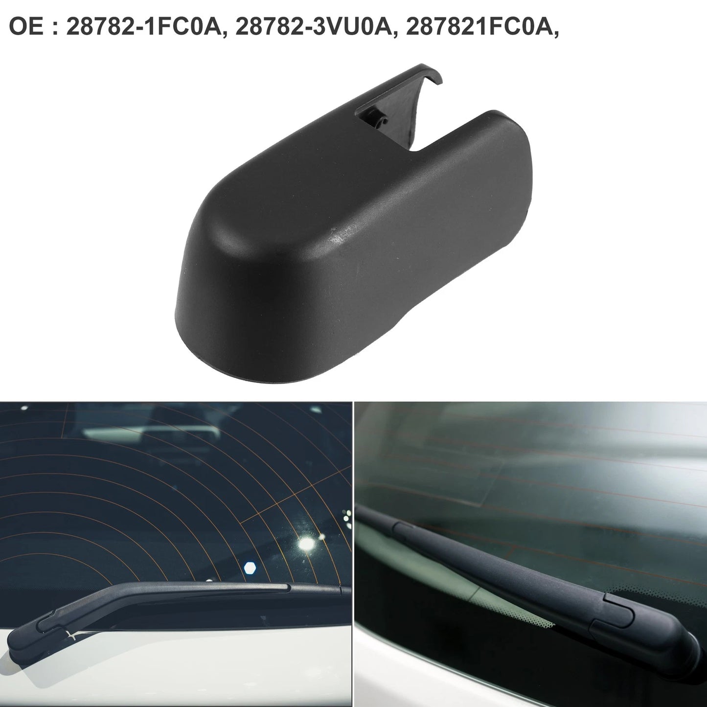 Rear Windshield Wiper Arm Cover Cap for Nissan Armada (2017–2022) Black