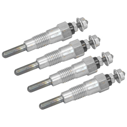 Set of 4 Glow Plugs for Nissan Navara D21 (1986–1987) Diesel 2.5L