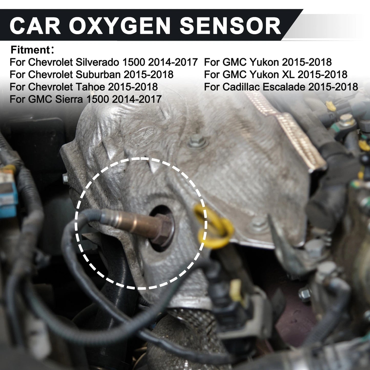 Set of 2 Downstream Oxygen Sensors for Chevrolet Silverado 1500 (2014–2017) No. 12657188
