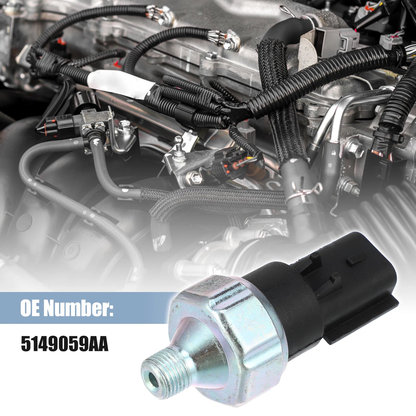 Fuel Rail Pressure Sensor for Chrysler Dodge Jeep Ram (5149059AA)