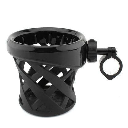 Cup Holder for Round Handlebars 7/8"-1" (22-25mm) Black - Universal Fit