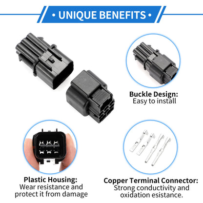 6 Pin Headlight Socket Connector Plug for Hyundai Elantra, Kia