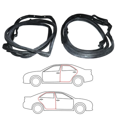 Rear Door Weatherstrip Pair for Mercedes-Benz W126 (1979–1991)
