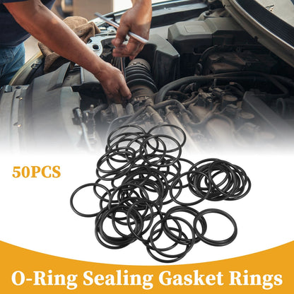 50pcs NBR Rubber O Ring Seal Gasket for Universal Cars Trucks 19mm ID x 1.5mm CS